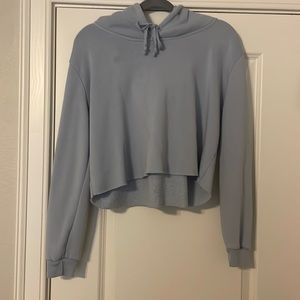 Brandy Melville Light Blue Cropped Hoodie